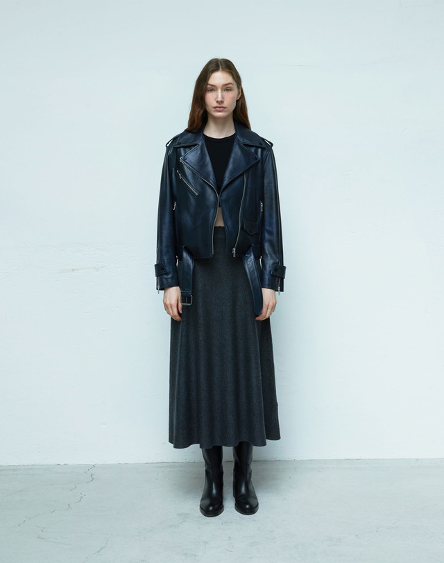 베르데마르 European Lambskin Rider JK_Denim Navy 착용컷