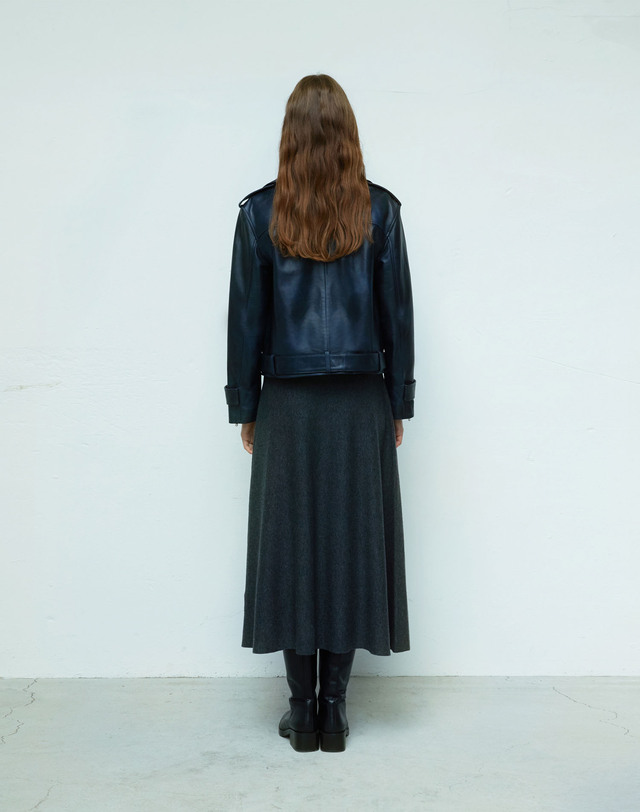 베르데마르 European Lambskin Rider JK_Denim Navy 착용컷
