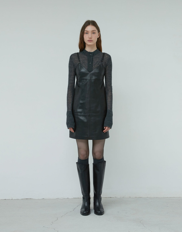 베르데마르 Italian nappa Lambskin Bustier Dress 착용컷