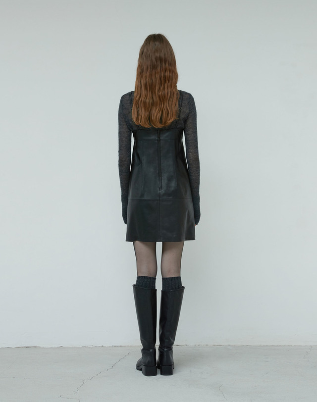 베르데마르 Italian nappa Lambskin Bustier Dress 착용컷