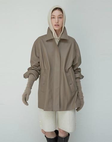 European Dupont Lambskin Overfit half JK_Taupe Beige