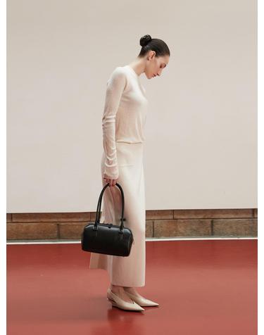 Nappa lambskin Boston shoulder bag