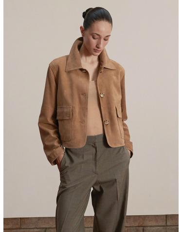 Suede pocket point JK_Beige