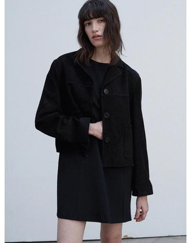 Suede Three Button JK_Black