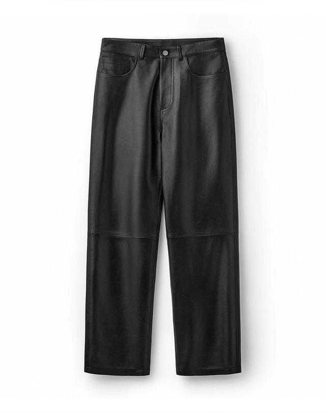 베르데마르 Italian nappa Lambskin Relax-fit pants 착용컷