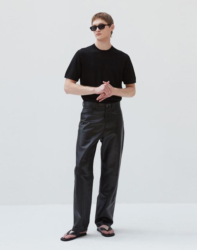 베르데마르 Italian nappa Lambskin Relax-fit pants 착용컷