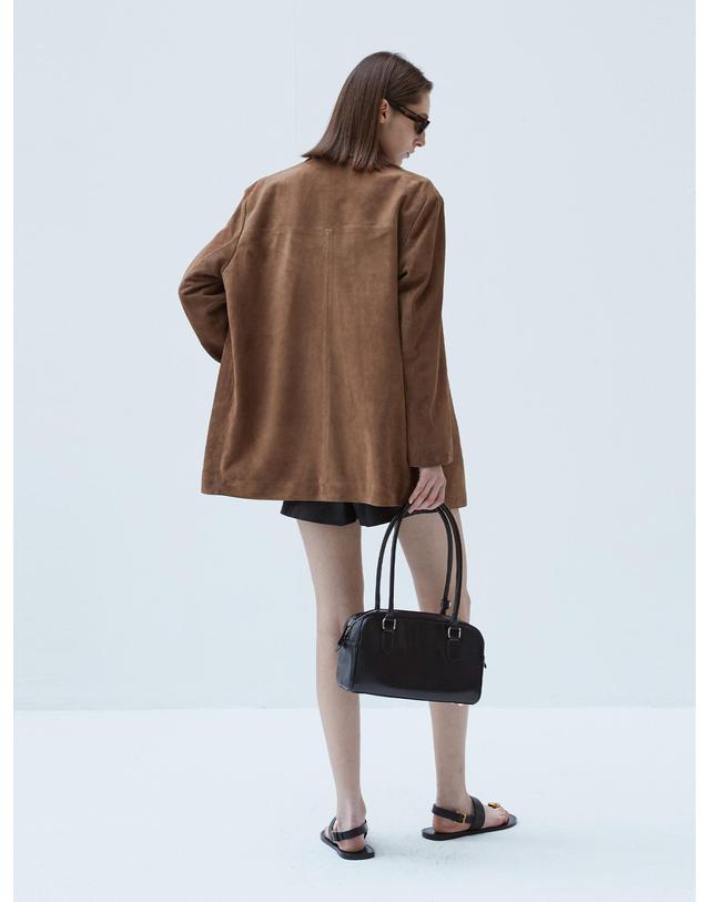 베르데마르 Italian suede Classic Blazer_Mocha Mousse 착용컷