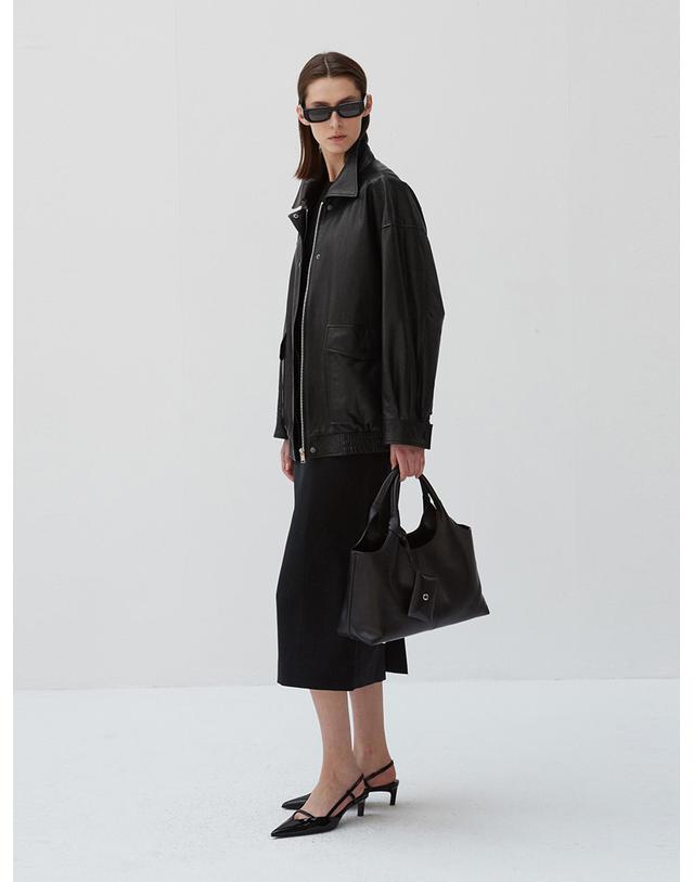 베르데마르 Italian vegetable Lambskin Overfit Blouson 착용컷