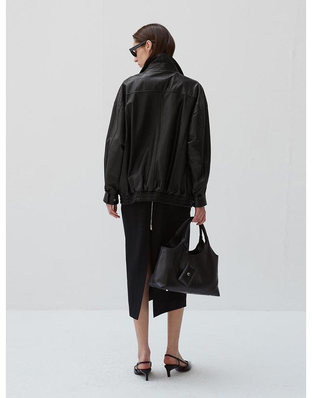 베르데마르 Italian vegetable Lambskin Overfit Blouson 착용컷