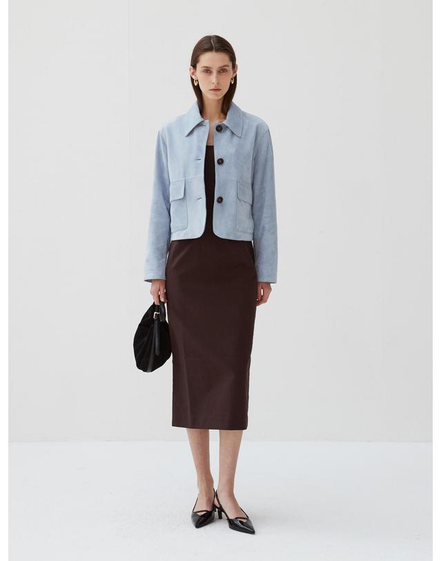 베르데마르 Italian suede pocket point JK_Alry Blue 착용컷