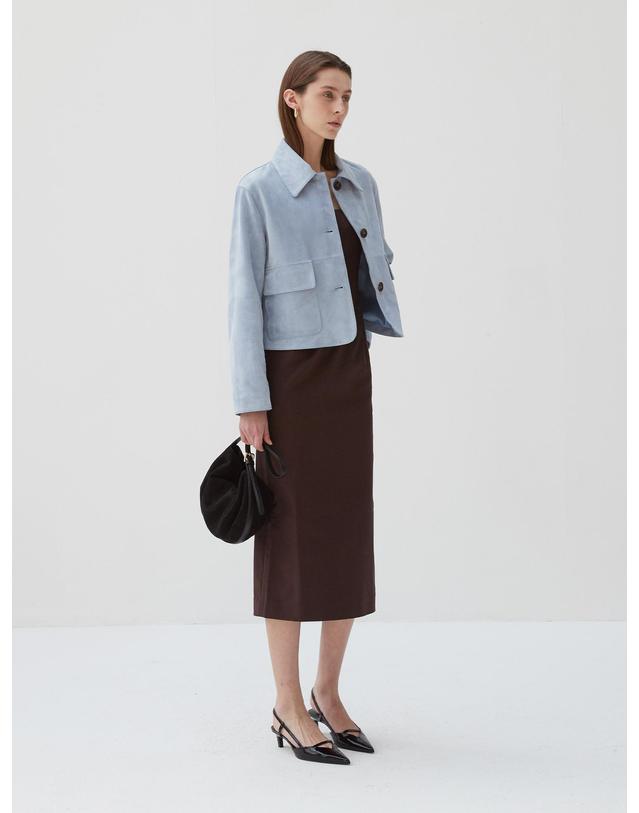 베르데마르 Italian suede pocket point JK_Alry Blue 착용컷