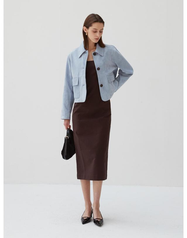 베르데마르 Italian suede pocket point JK_Alry Blue 착용컷