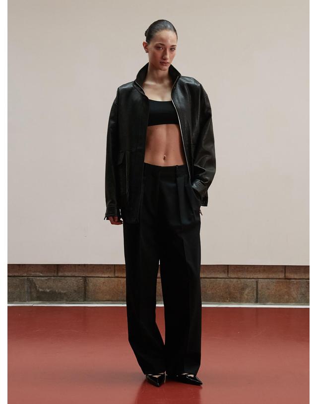 베르데마르 Shrunken Leather Overfit Jacket 착용컷