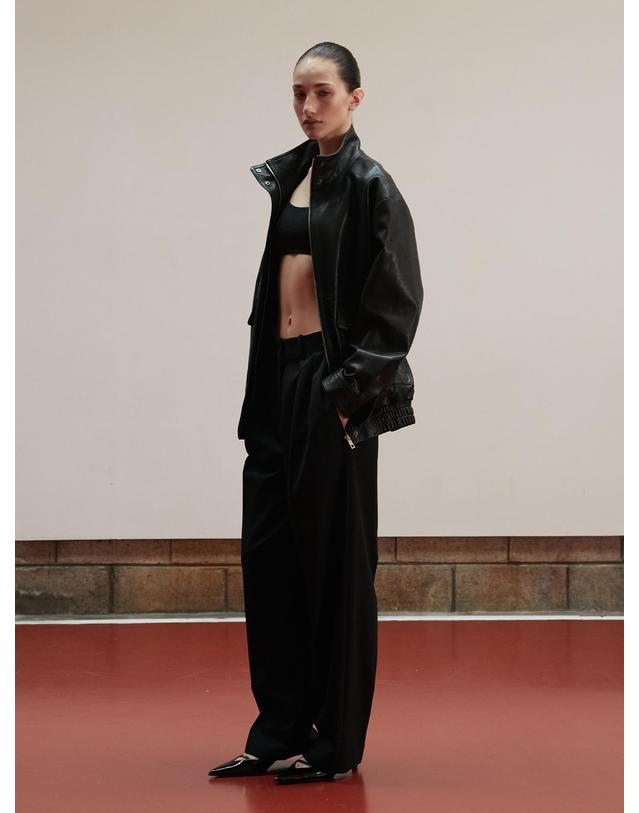 베르데마르 Shrunken Leather Overfit Jacket 착용컷