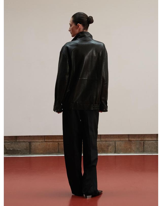 베르데마르 Shrunken Leather Overfit Jacket 착용컷