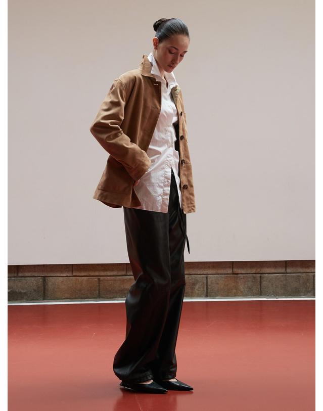 베르데마르 Suede Atelier Jacket_Beige 착용컷