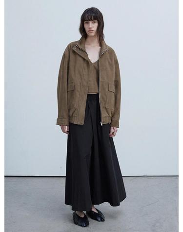 Suede Heritage Bomber Jacket_Mocha Mousse