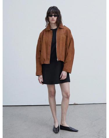 Suede Balloon Jacket _Camel