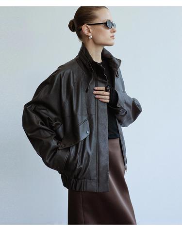 Buckle-Collar Oversized Jacket