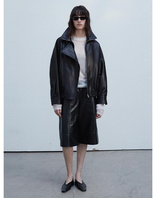 베르데마르 Double Collar Zip-up Jacket_Black 착용컷