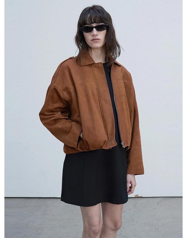 베르데마르 Suede Balloon Jacket _Camel 착용컷