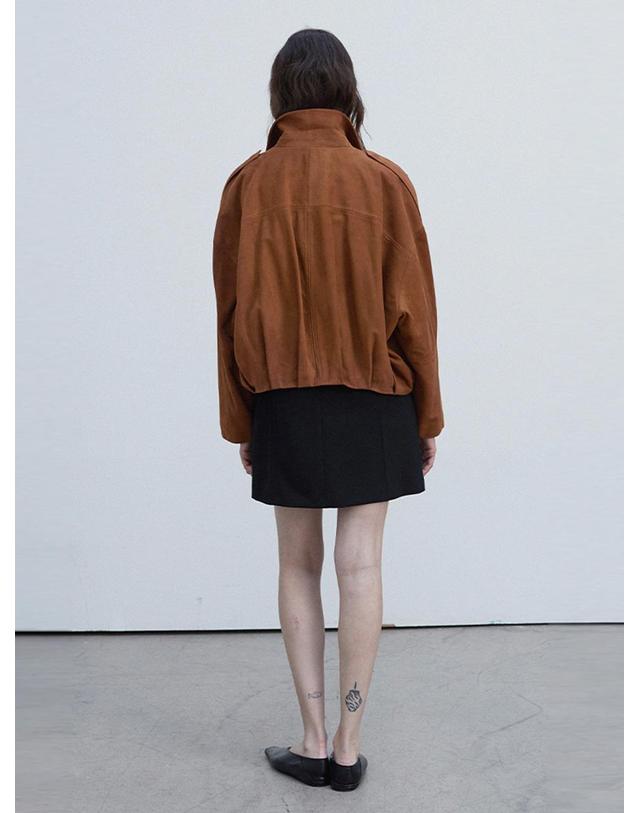 베르데마르 Suede Balloon Jacket _Camel 착용컷
