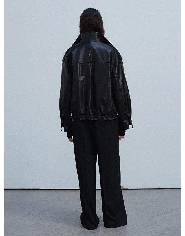 베르데마르 Oversized Flap Pocket Bomber_Black 착용컷