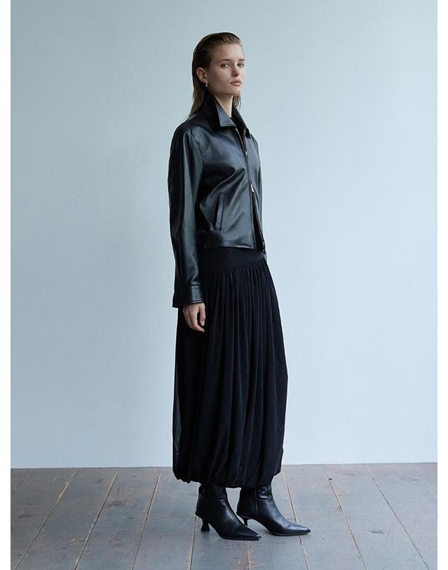 베르데마르 Two-way Lambskin Zip-up Jacket 착용컷