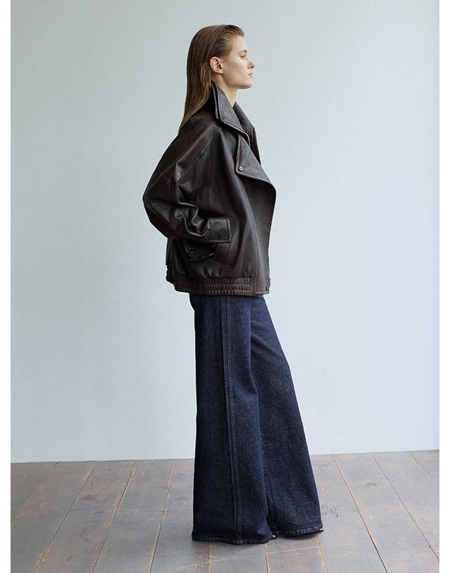 베르데마르 Double Collar Zip-up Jacket_Vintage Brown 착용컷