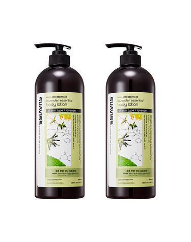 [1+1] 수아비스 라벤더 에센셜 바디로션 1000ml X 2개