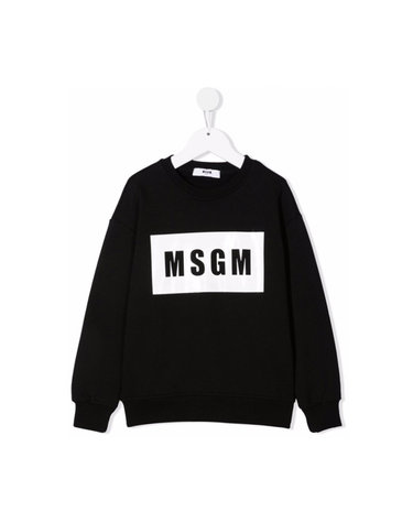 키즈 박스 로고 맨투맨 블랙 MS027670 110