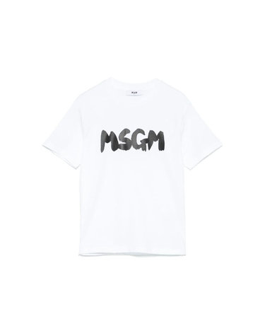 엠에스지엠 25SS 키즈 여성 로고 프린트 티셔츠 S5MSJUTH065 001