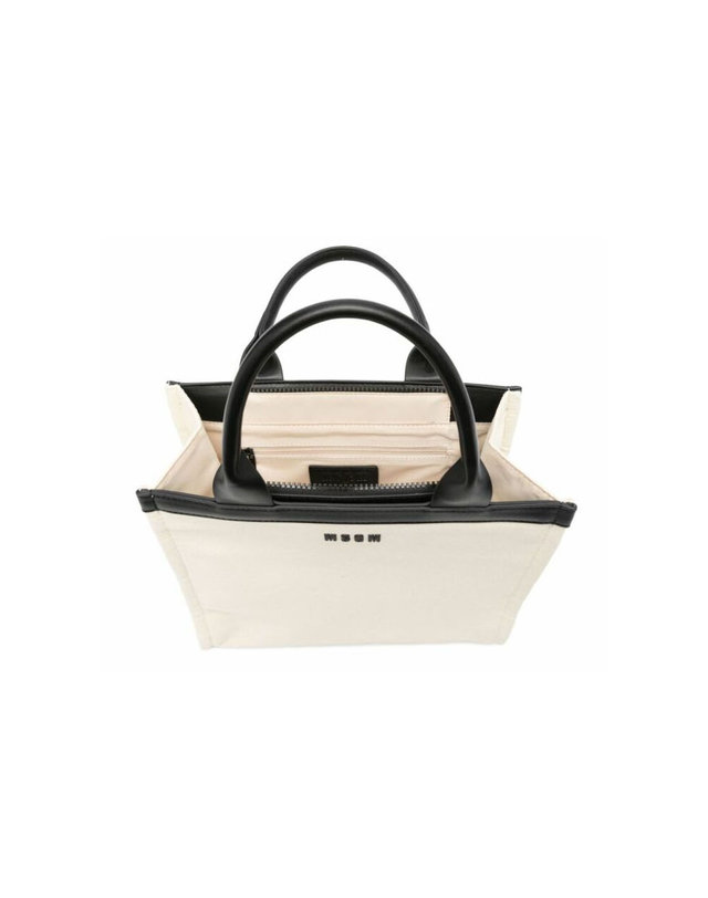 엠에스지엠 25SS 키즈 로고 토트백 아이보리 S5MSJGBA185 013 착용컷