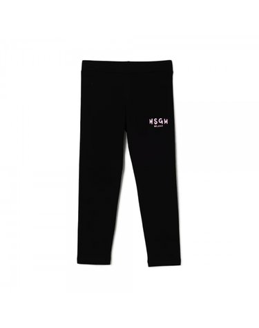 키즈 로고 스트레치 져지 레깅스 팬츠 블랙/페어리핑크 S6MSJGLG067 11088