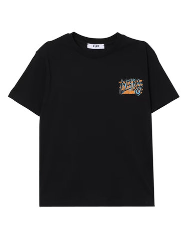 25SS 키즈 백로고 프린트 크루넥 티셔츠 블랙 S5MSJBTH308 110