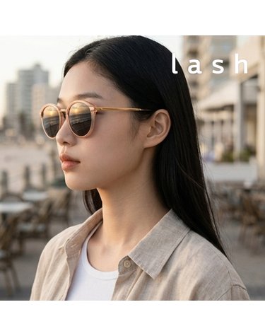 래쉬 THRILL 4 캣아이 라운드 콤비 보잉 패션 선글라스