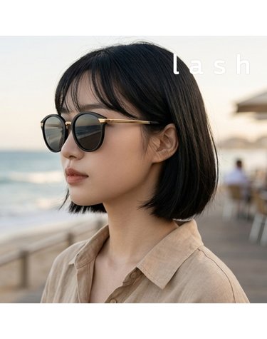 래쉬 THRILL 700 캣아이 라운드 콤비 보잉 패션 선글라스