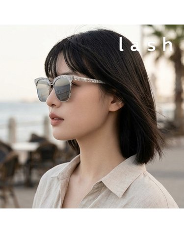 래쉬 CURT 0207G 캣아이 메탈 하금테 티타늄 미러 패션 선글라스