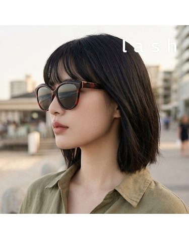 래쉬 PINUPGIRL1 2020M 캣아이 뿔테 오버사이즈 여성패션 선글라스