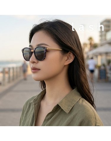 래쉬 PROUD 5 라운드 뿔테 오버사이즈 패션 선글라스