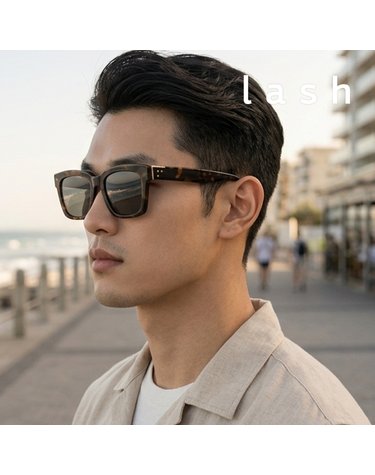 래쉬 SHYNESS 2 스퀘어 뿔테 오버사이즈 패션 선글라스