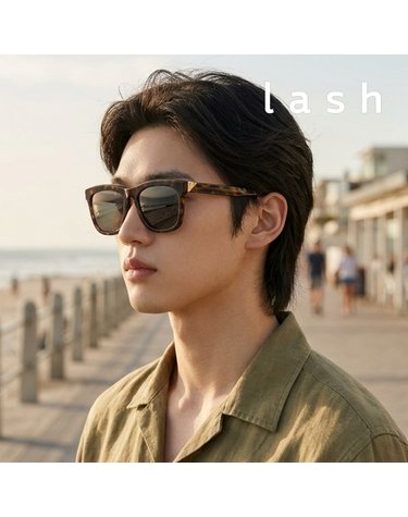 래쉬 TEAR 301 스퀘어 뿔테 오버사이즈 패션 선글라스