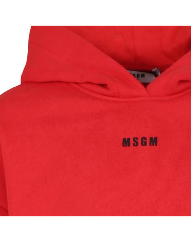 엠에스지엠 [해외직구] 24FW 주니어 엠에스지엠 풀오버 F4MSJGHS140 040 RED 착용컷