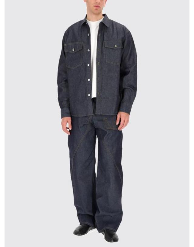 제이더블유앤더슨 [해외직구] 26SS JW앤더슨 긴팔 셔츠 DS0011PG1932 870 Blue 착용컷