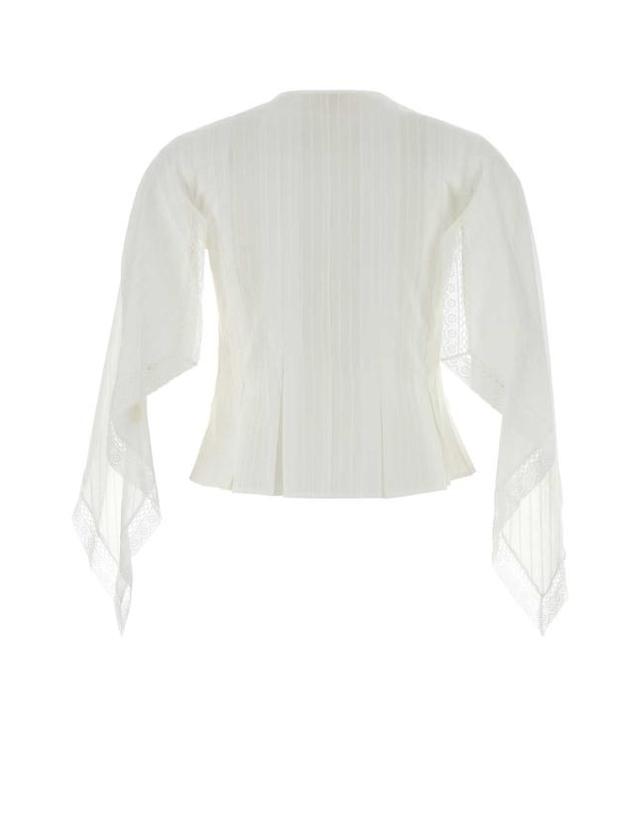 제이더블유앤더슨 [해외직구] 26FW JW앤더슨 블라우스 TP0366PG2034 001 WHITE 착용컷