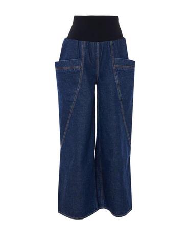 [해외직구] 26SS 알라이아 데님 팬츠 AA9P1309D014C A24 Blue