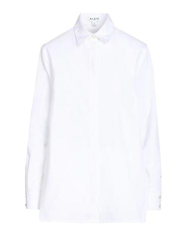[해외직구] 26FW 알라이아 셔츠 AA9C1013T611D000 WHITE