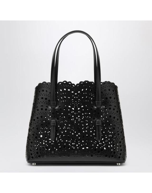 알라이아 [해외직구] 26FW 알라이아 비엔 웨이브 럭스 카프스킨 미나 25 백 AA1S06725I251LE Black 착용컷