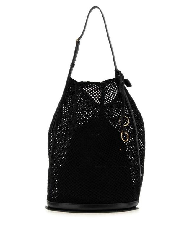 알라이아 [해외직구] 26FW 알라이아 힙 라지 버킷 백 AA1L6006I249 999 BLACK 착용컷
