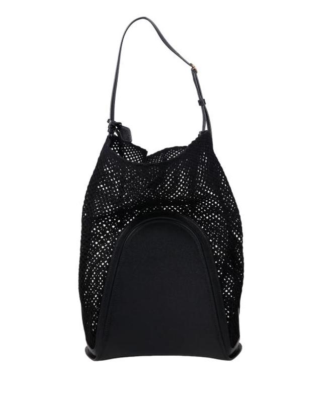 알라이아 [해외직구] 26FW 알라이아 힙 라지 버킷 백 AA1L6006I249 999 NOIR 착용컷